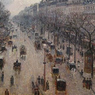 The Boulevard Montmartre on a Winter Morning by Camille Pissarro