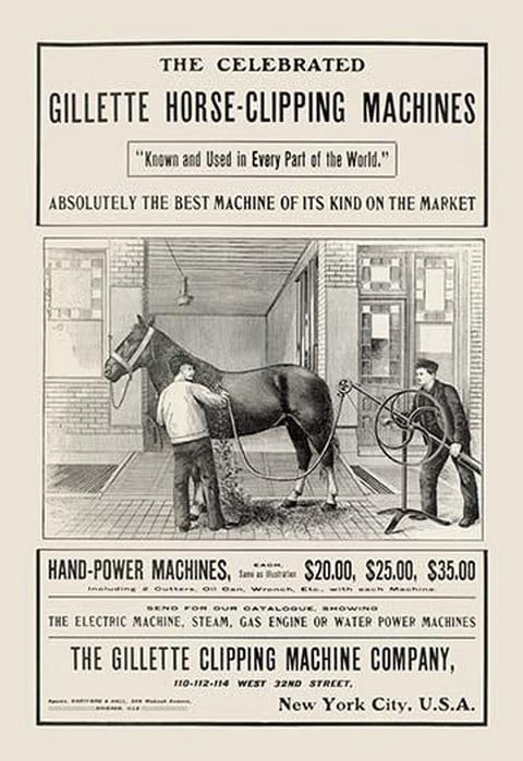 The Celebrated Gillette Horse-Clipping Machines