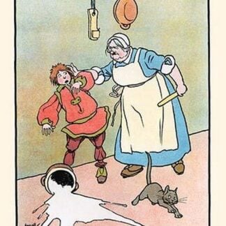 The Cook Boxes the Scullion's Ear from Sleeping Beauty by John Hassall