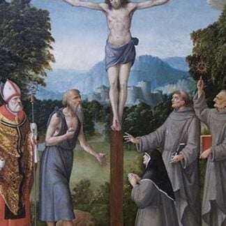 The Crucifixion with Saints by Martino Plazza