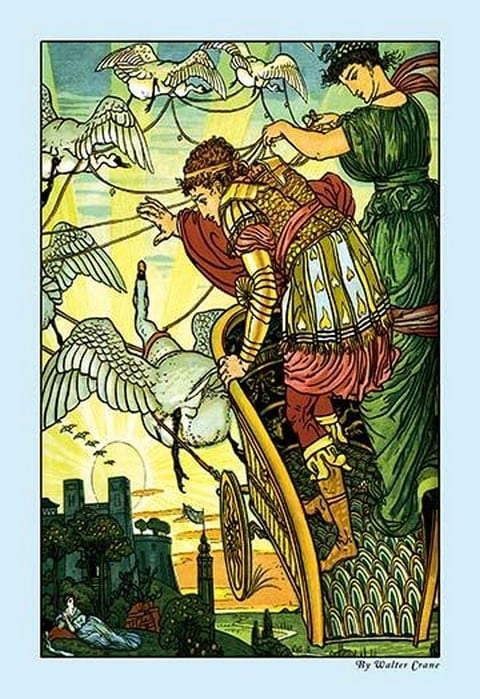 The Fairy of the Desert Carries Off the King by Walter Crane