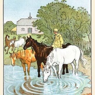 The Farmer's Boy waters his horses by Randolph Caldecott