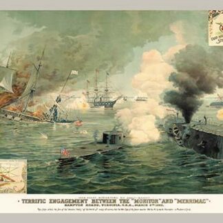 The First Encounter of Ironclads 'Monitor' and 'Merrimac'