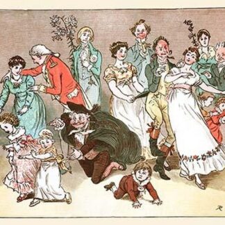 The Great Professor fell to his knees to play with the Children at the wedding party by Randolph Caldecott