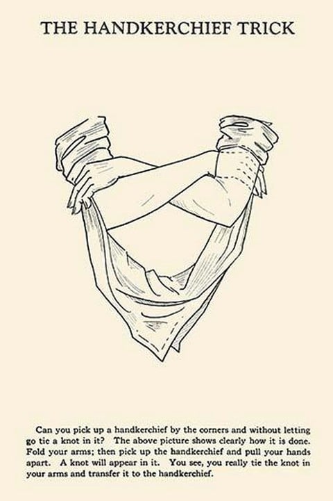 The Hankerchief Trick by Harry Houdini