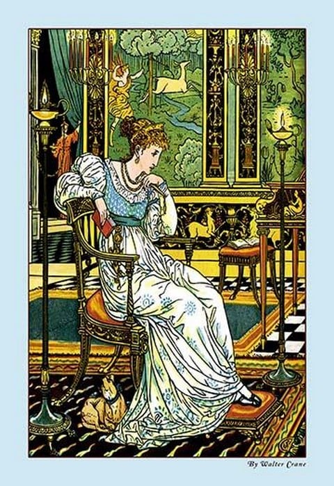 The Hind in the Wood - In Thought by Walter Crane