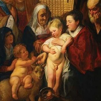 The Holy Family with Saint Anne & the Young Baptist & His Parents by Jacob Jordaens