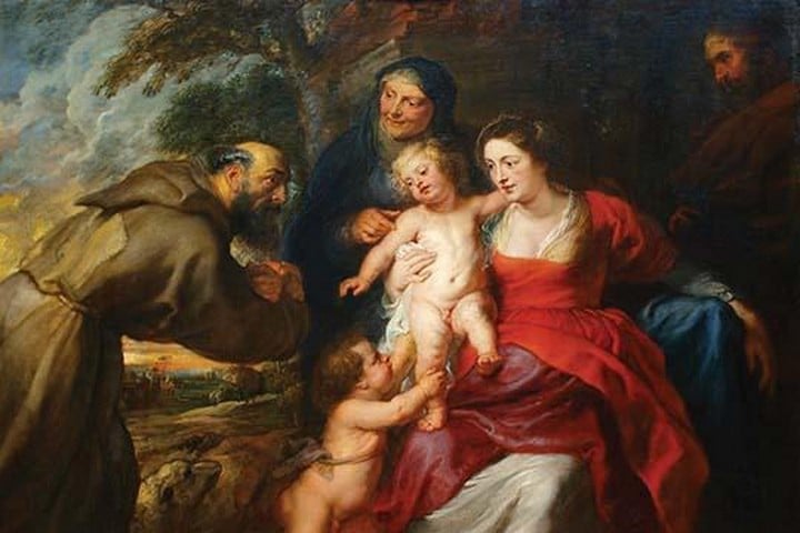 The Holy Family with Saints Francis & Infant St. John the Baptist by Peter Paul Rubens