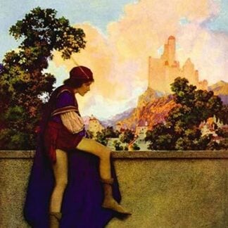 The Knave Watching Violetta Depart by Maxfield Parrish