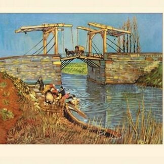 The Langlois Bridge at Arles with Women Washing by Vincent van Gogh