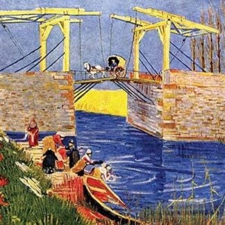 The Langlois Bridge at Arles with Women Washing by Vincent van Gogh