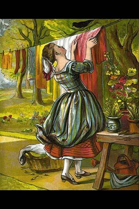 The Maid was in the Garden hanging out the clothes by Kronheim & Dalziels