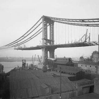The Manhattan Bridge Under Construction 1909