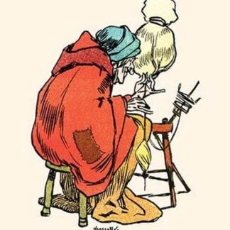 The Old Woman in the Tower from Sleeping Beauty by John Hassall