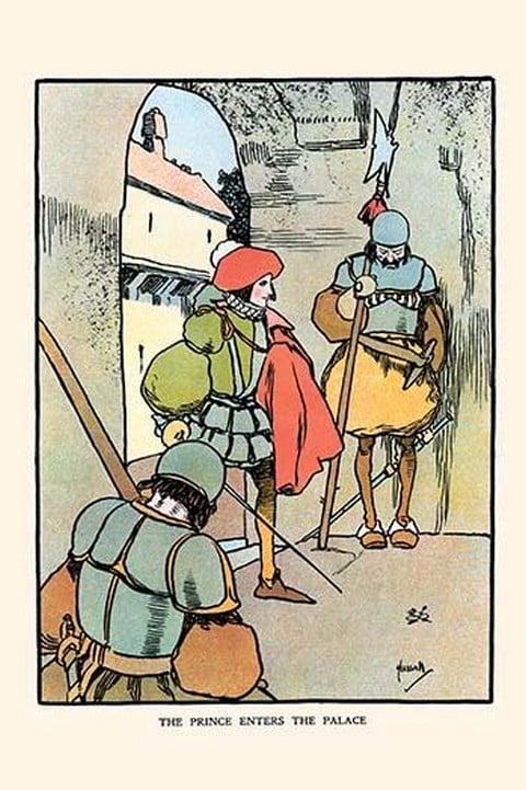 The Prince Enters the Palace from Sleeping Beauty by John Hassall