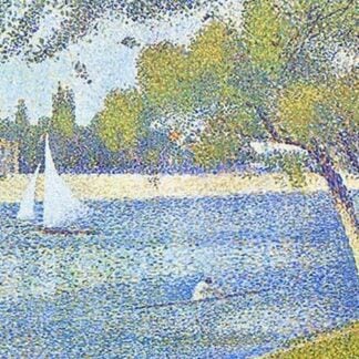 The Seine by the Island of Jatte in Spring by Georges Seurat #3