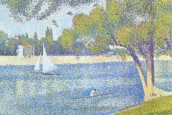 The Seine by the Island of Jatte in Spring by Georges Seurat #3