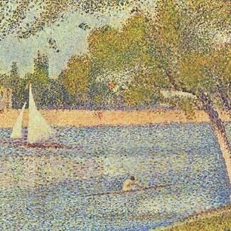 The Seine by the Island of Jatte in Spring by Georges Seurat #4