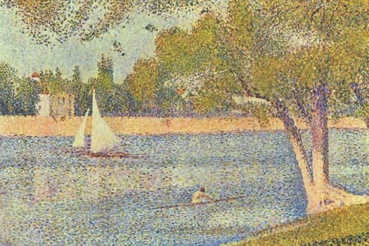 The Seine by the Island of Jatte in Spring by Georges Seurat #4