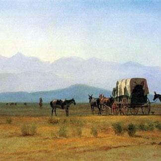 The Stagecoach in the Rockies by Albert Bierstadt
