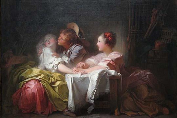 The Stolen Kiss by Jean Honor Fragonard