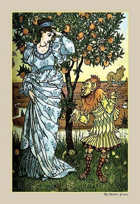 The Yellow Dwarf Rescues Princess by Walter Crane