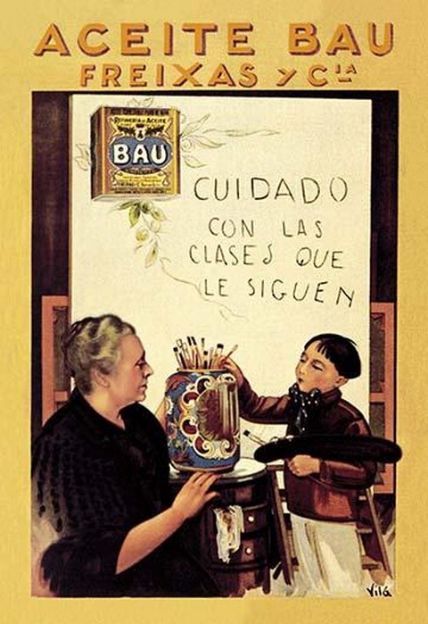 The Young Painter and his Grandmother by E. Vila