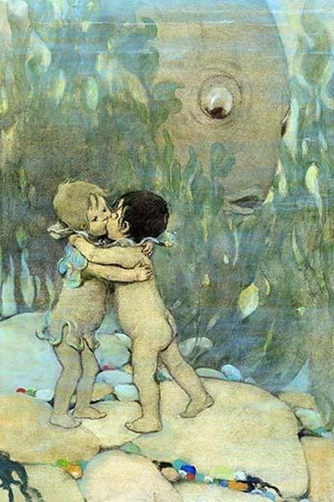 They hugged and kissed each other for ever so long by Jesse Willcox Smith