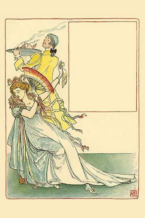 Thinking that January was a cannibal eating a human head. The head was removed from the table but she had a difficult time recovering from her nausea at seeing such a sight. by Walter Crane