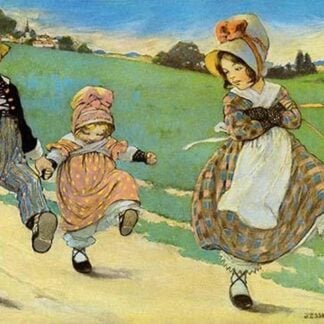 Three Children to London - One foot up One foot down by Jesse Willcox Smith