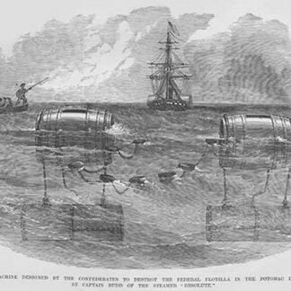 Torpedoes designed by Confederates on the Potomac found by Steamer Resolute by Frank Leslie