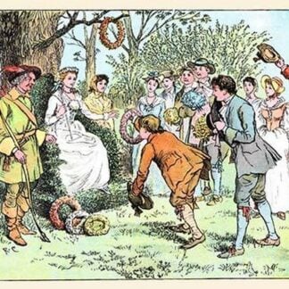 Tossing a Garland of Flowers to the queen of the dance by Randolph Caldecott