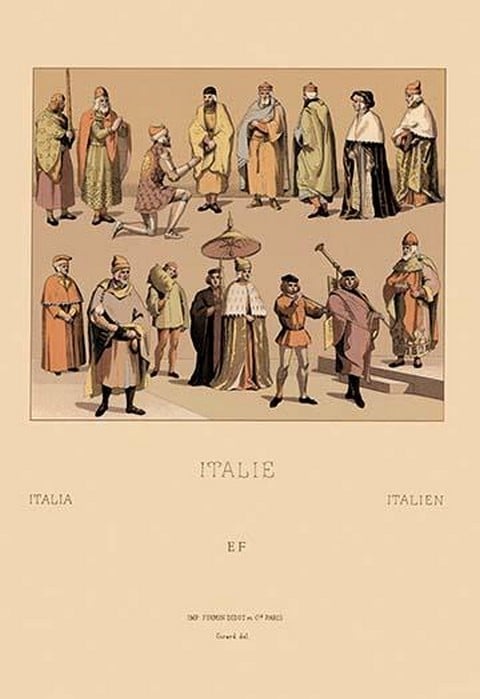 Traditional Dress of Italy by Auguste Racinet