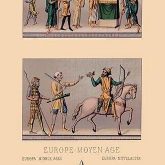 Traditional Dress of Medieval Europe by Auguste Racinet