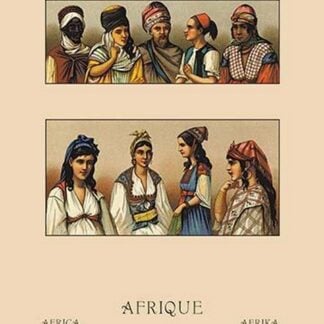 Traditional Dress of Northern Africa by Auguste Racinet