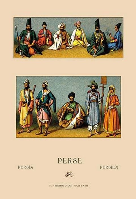 Traditional Dress of Persia by Auguste Racinet