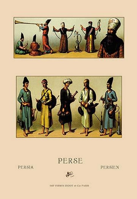 Traditional Dress of Persia by Auguste Racinet