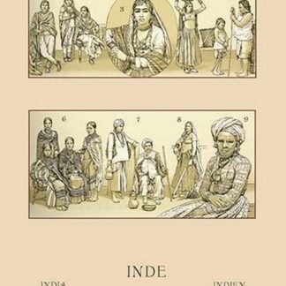 Traditional Indian Costume by Auguste Racinet