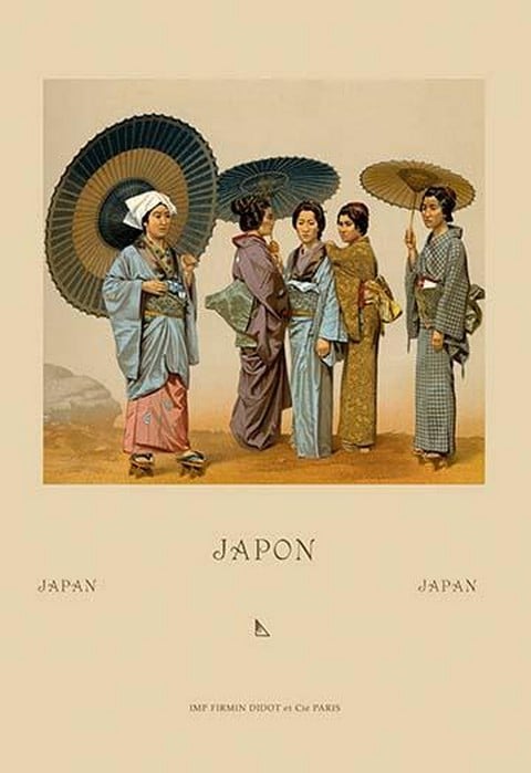 Traditional Japanese Women by Auguste Racinet