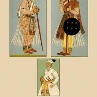 Traditional Male Dress of India by Auguste Racinet