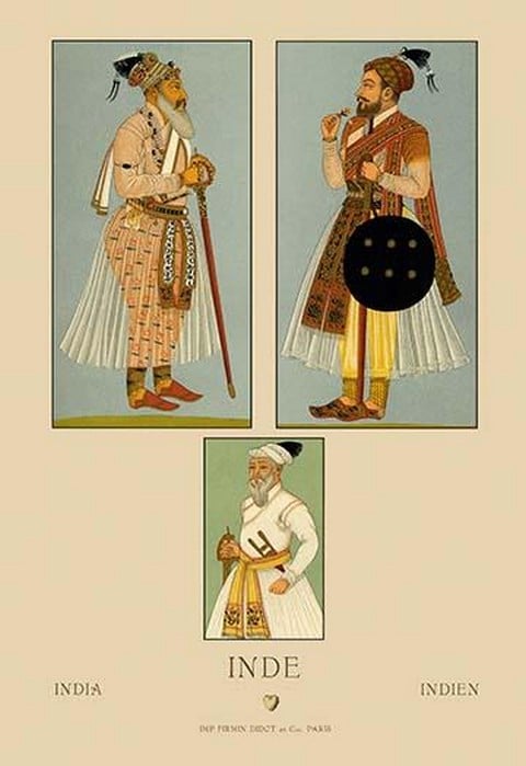 Traditional Male Dress of India by Auguste Racinet