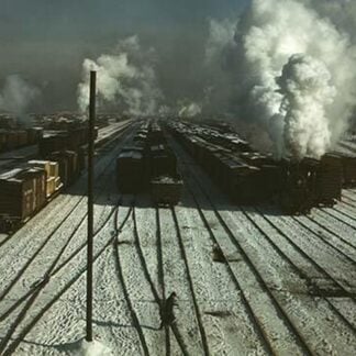 Train Yard in the snow