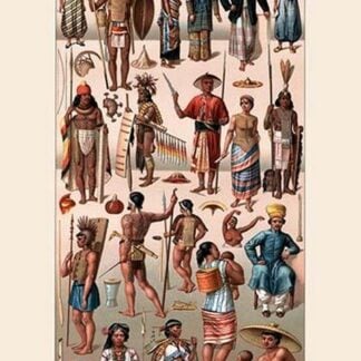 Tribal Clothing of Oceania by Auguste Racinet
