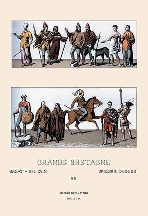 Tribes of Great Britain by Auguste Racinet