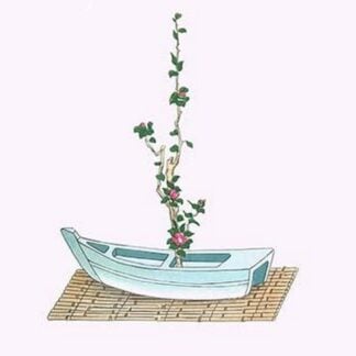 Tsubaki (Camellia Japonica) in a boat shaped Vase by Josiah Conder #2