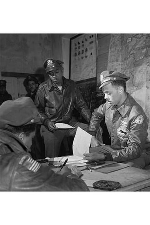 Tuskegee airmen Woodrow W. Crockett and Edward C. Gleed