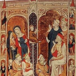 Twelve year old Christ in the temple by Queen Mary's Psalter