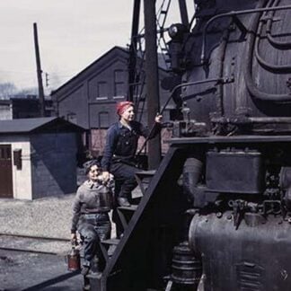 Two Women Ascend the Engine