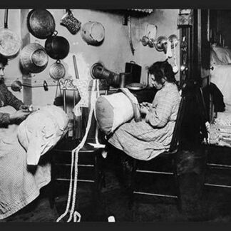 Two Women Work with Lace