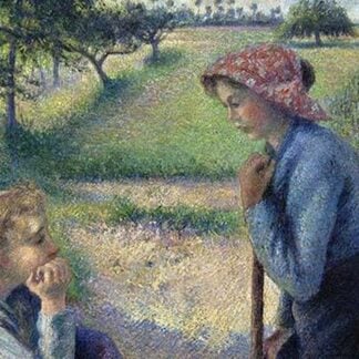 Two Young Peasant Women by Camille Pissarro